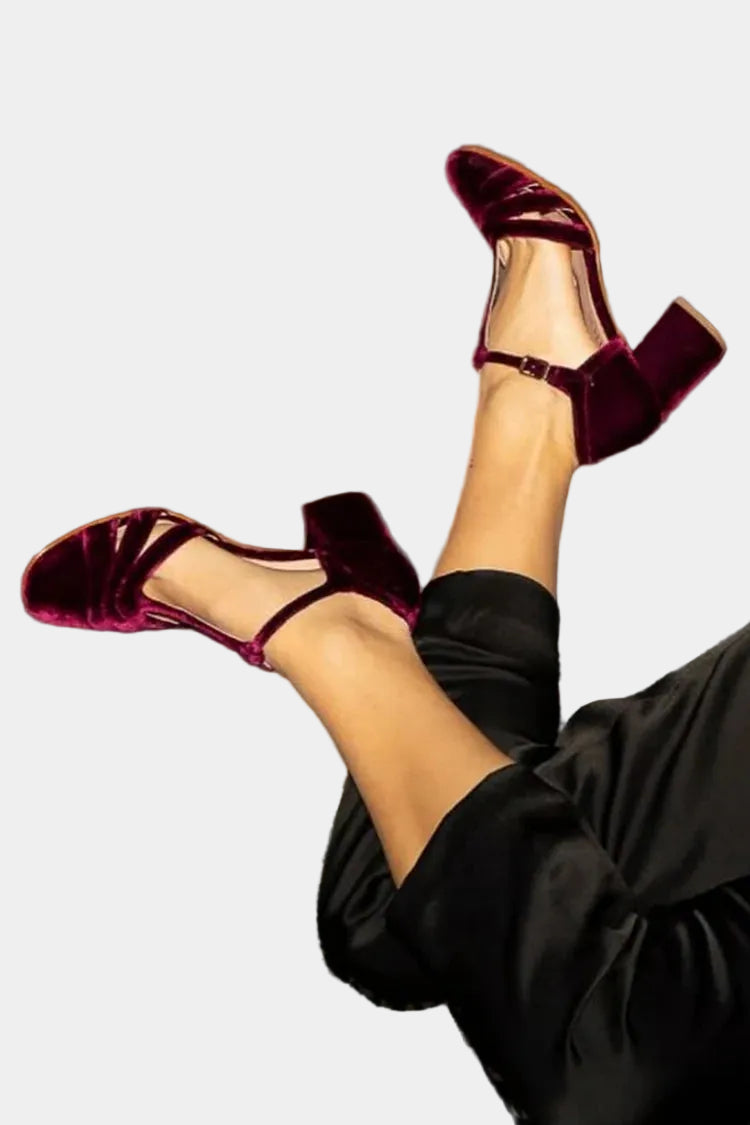 Persefone - Scarpe con cinturino a forma di T