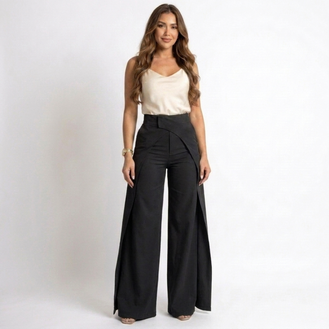 Elaine - Pantaloni donna a vita alta