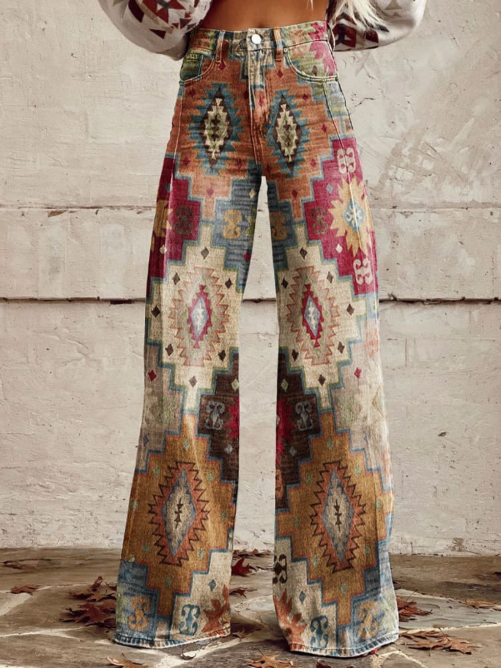 LÉA | Pantaloni Chevron Retro Eleganti e Moderni