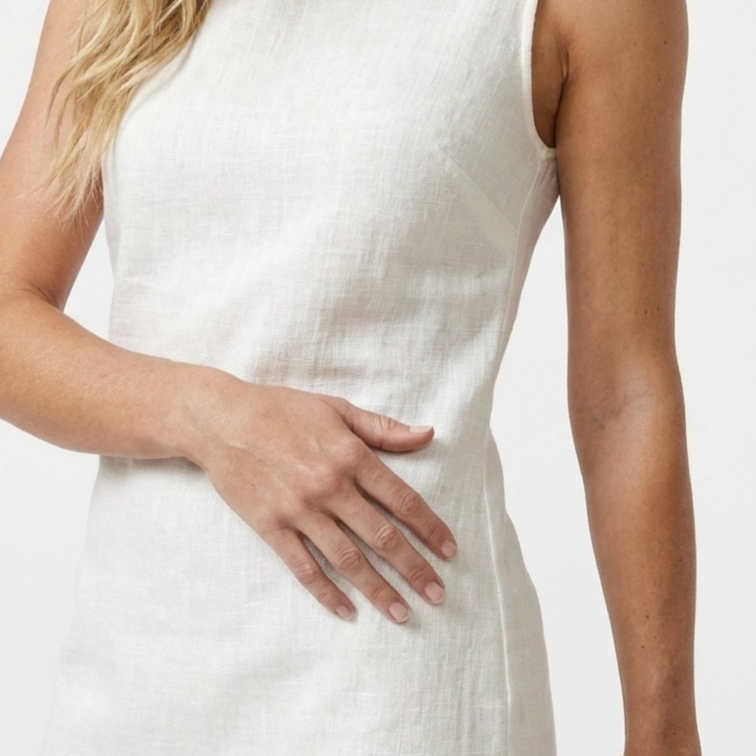 Lídia - Abito midi con tessuto a costine