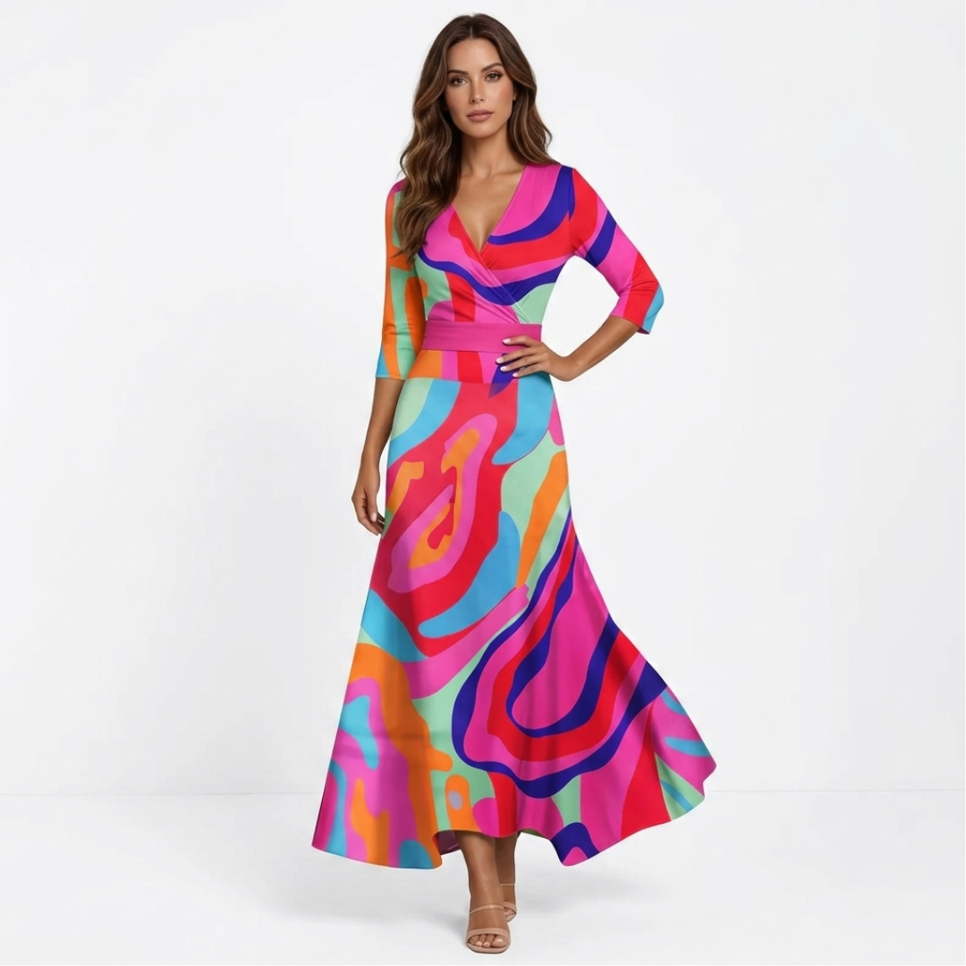 Chloe - Abito Maxi Floreale Elegante