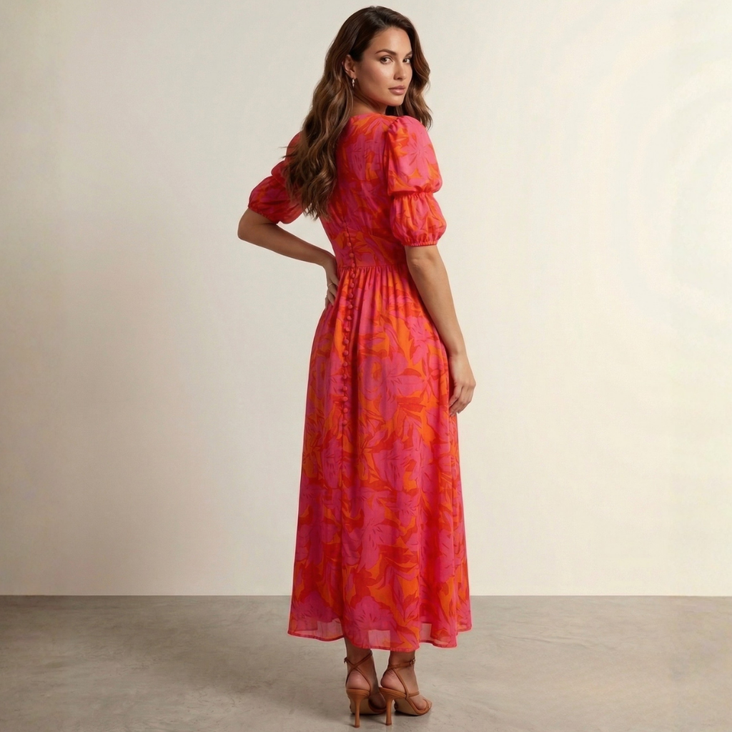 Elena - Abito maxi con scollatura profonda.