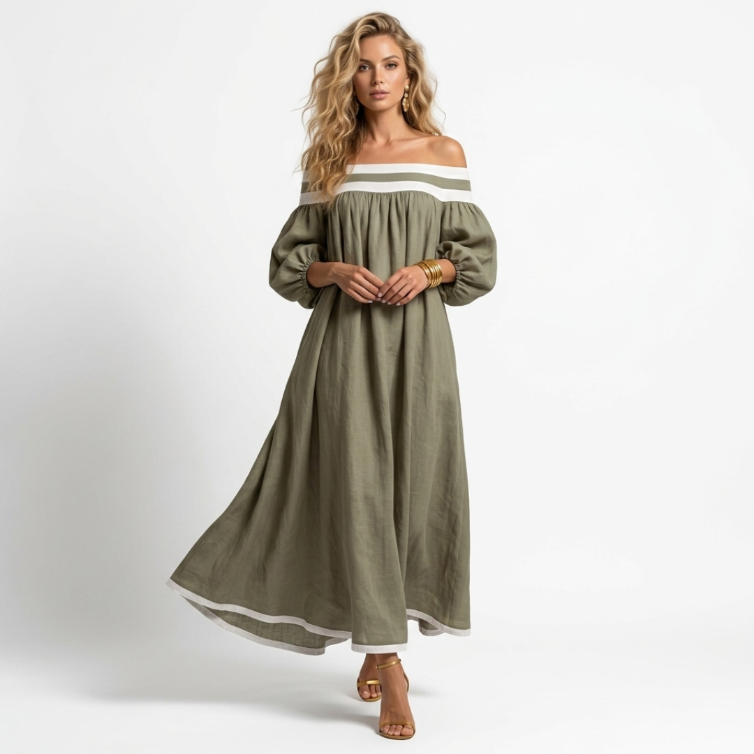Aspasia - Vestito lungo con vestibilità comoda