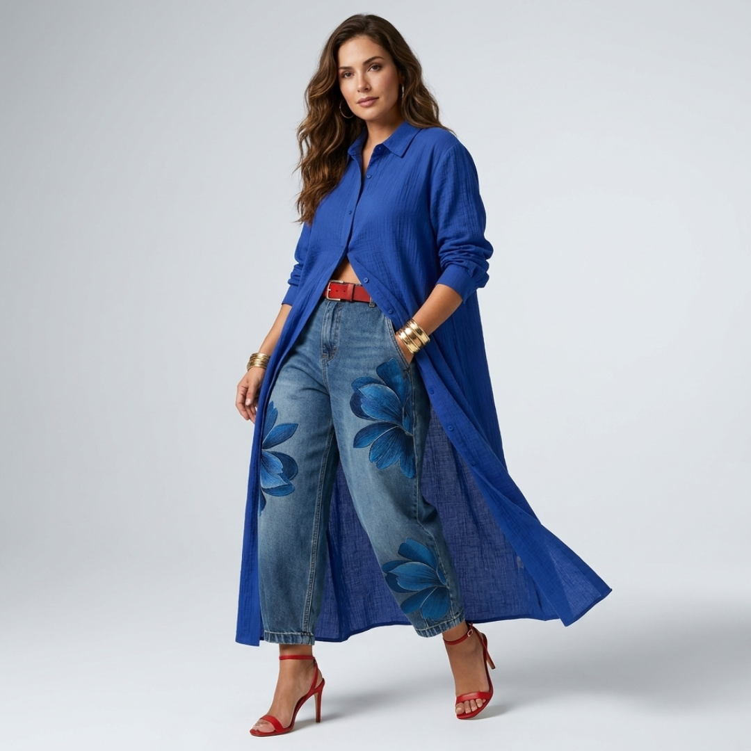 Ariana - Set pantalone e camicia a manica lunga