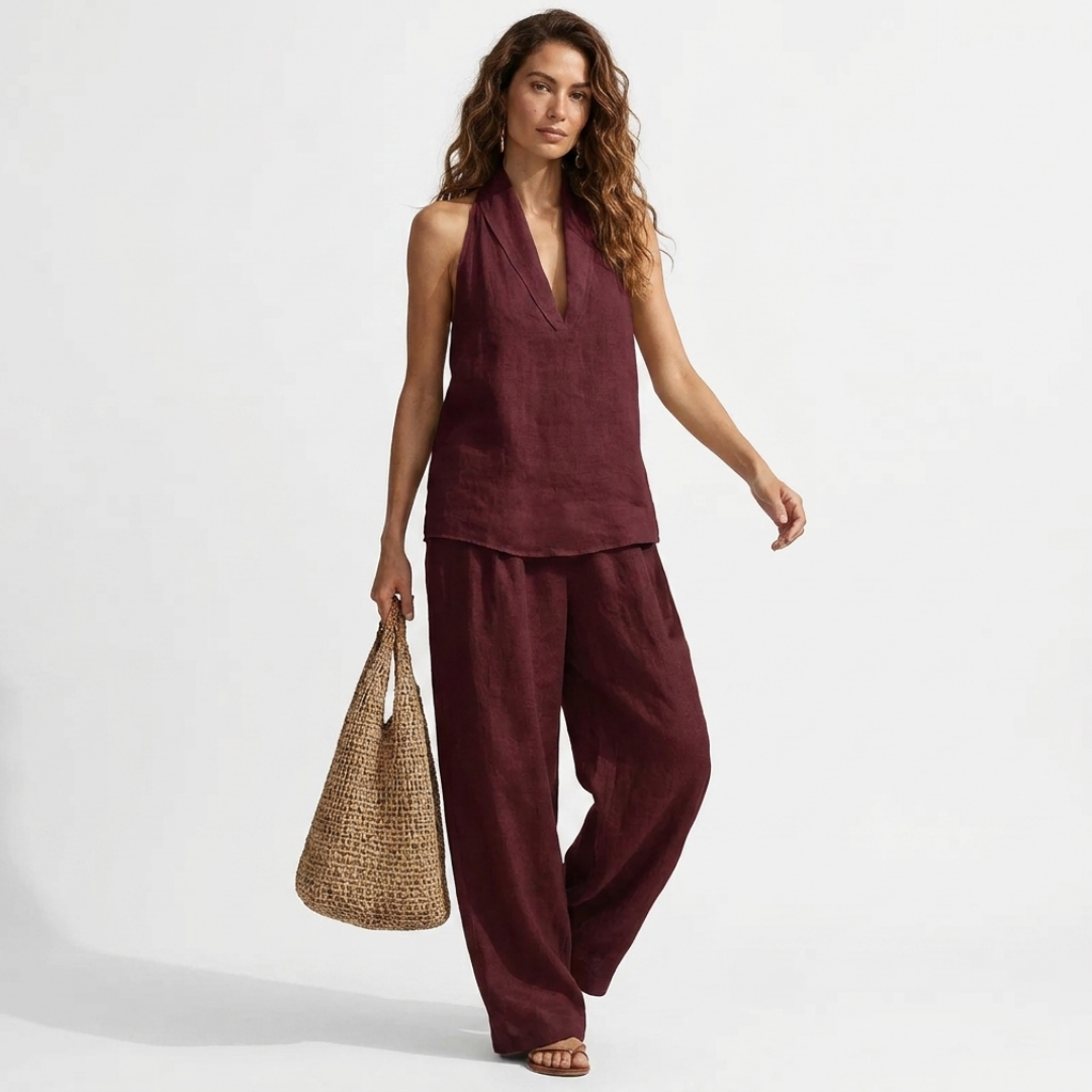 Electra – Set di due pezzi con scollatura a V