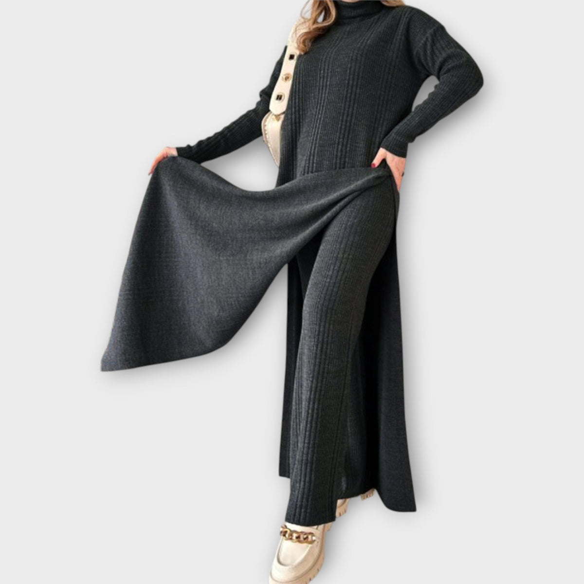 Maxi Abito Tricot con Linea Morbida