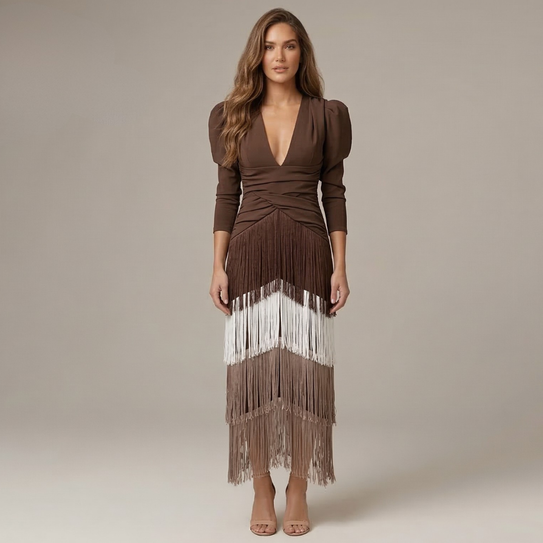 Zephyra - Elegante vestito in felpa con maniche