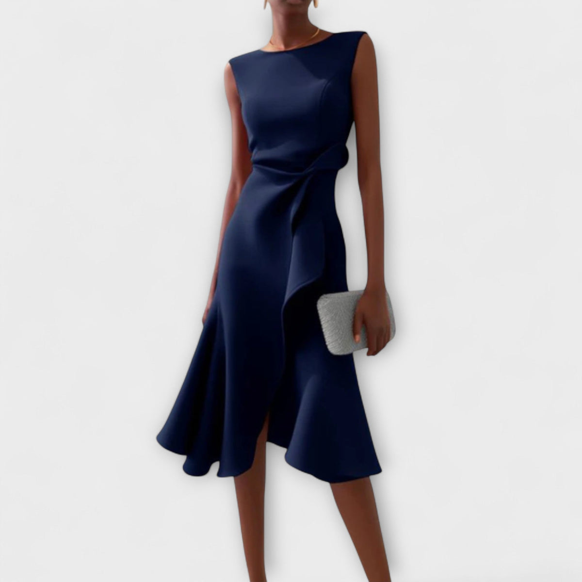 Juliette – Abito Midi Asimmetrico con Drappeggio