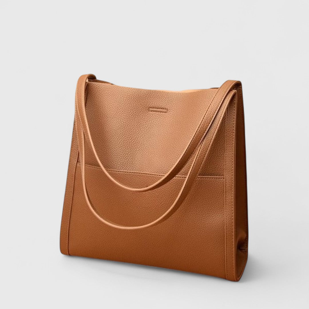 Plousia - Borsa a tracolla in pelle dal design semplice ed elegante