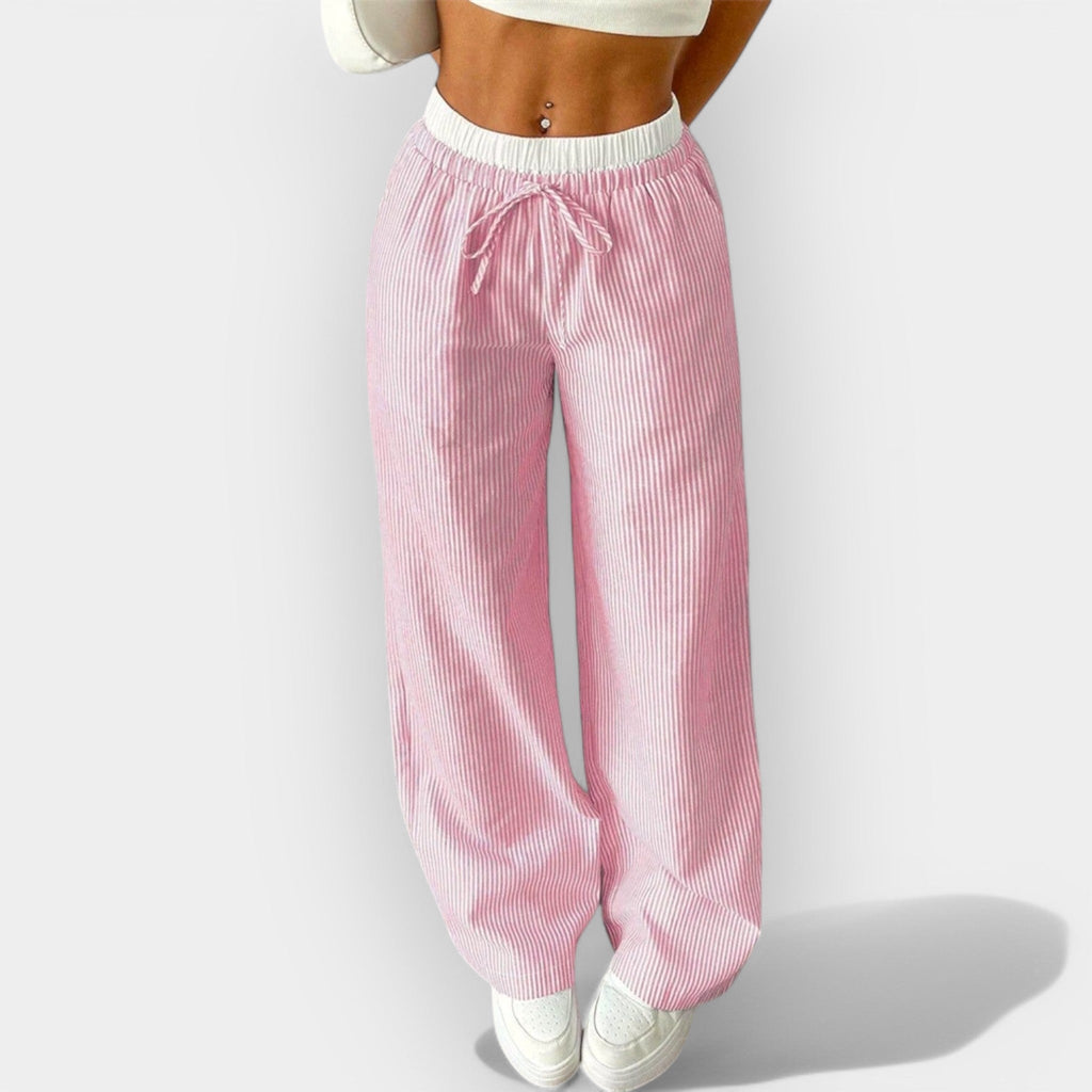 Pantaloni Larghi a Righe