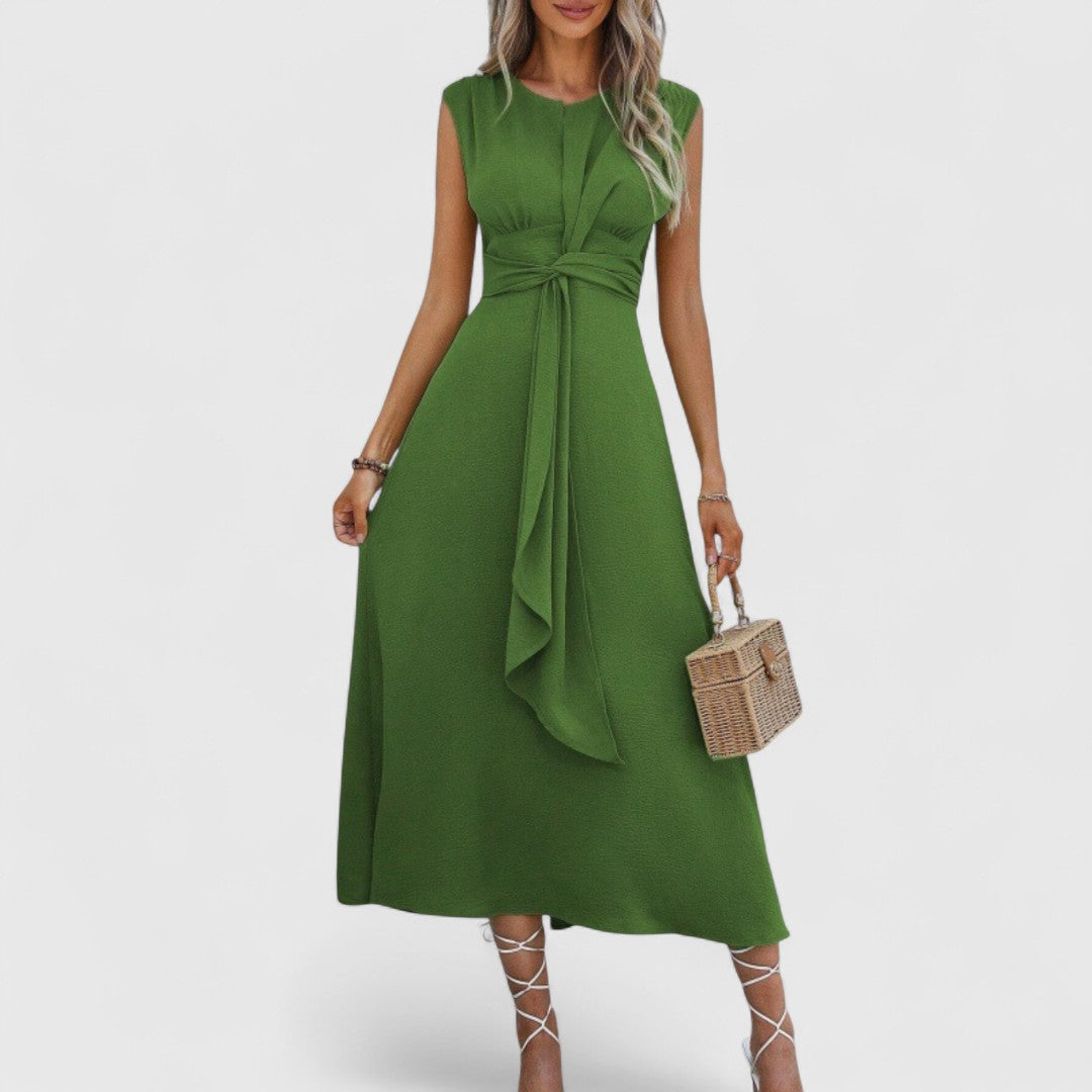 Penelope - Abito maxi leggero senza maniche con scollatura rotonda che valorizza