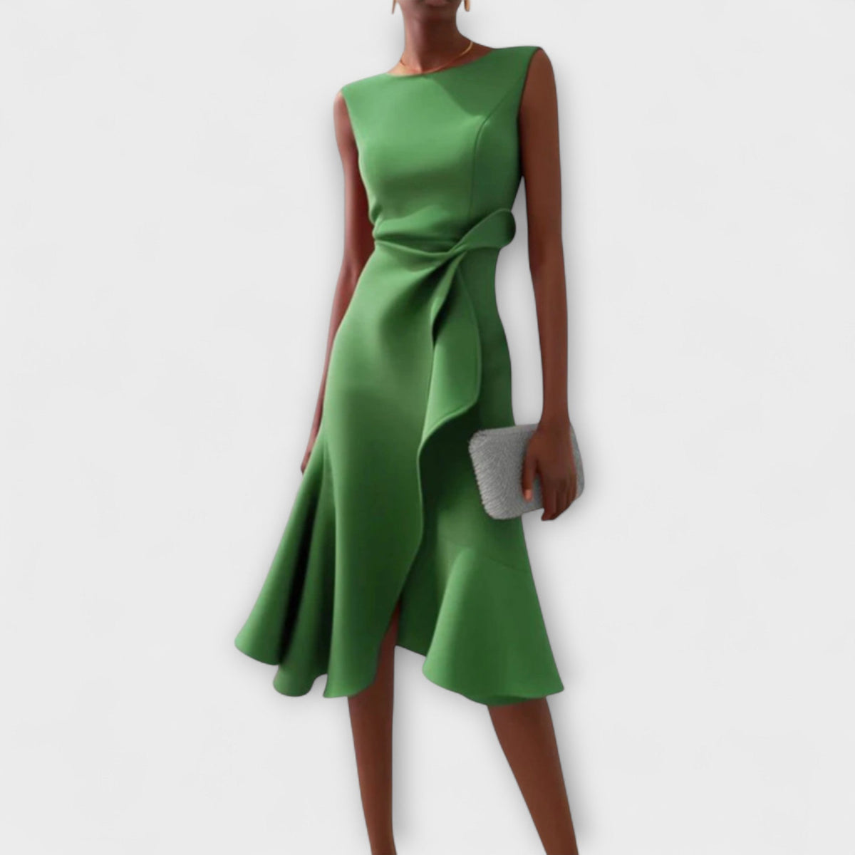 Juliette – Abito Midi Asimmetrico con Drappeggio