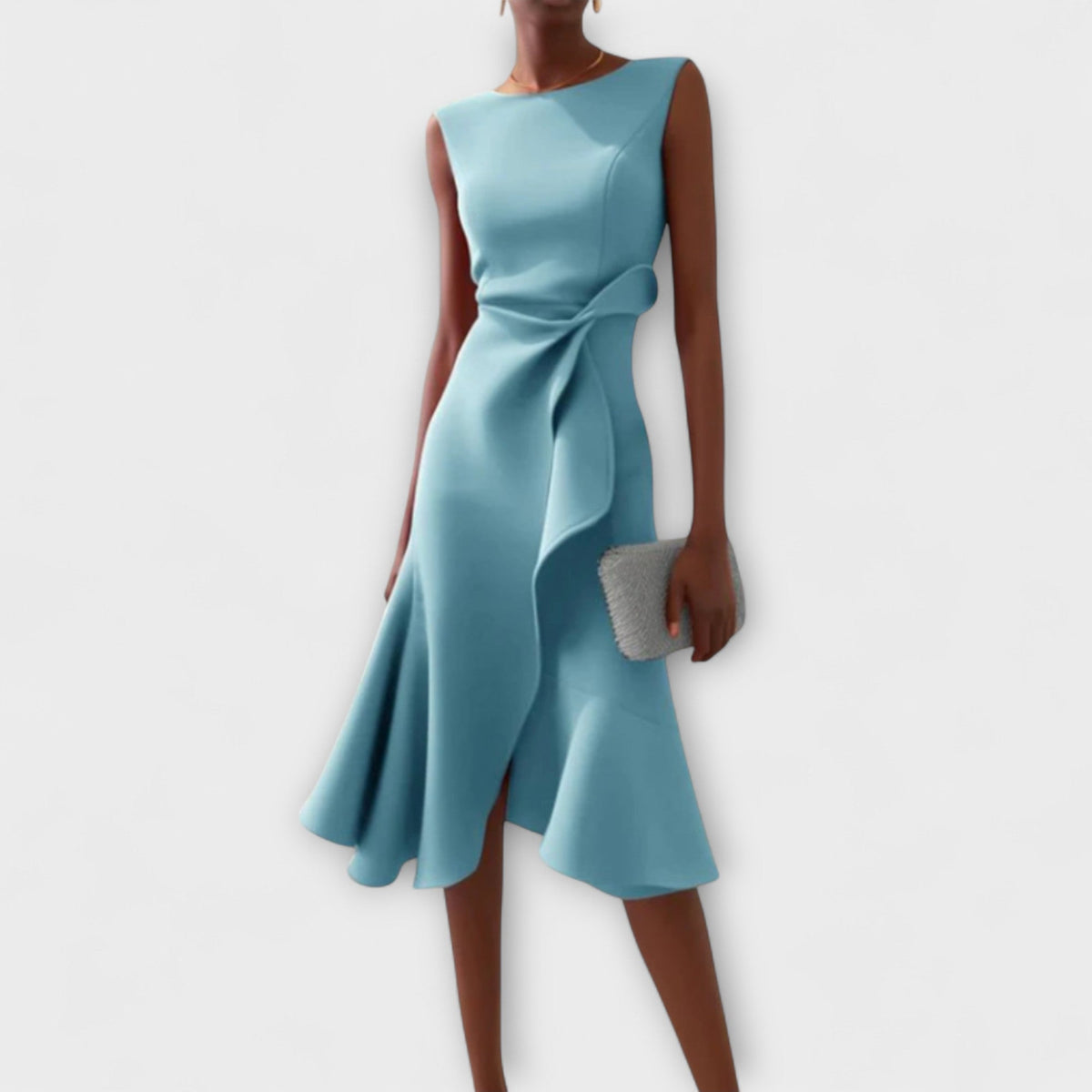 Juliette – Abito Midi Asimmetrico con Drappeggio