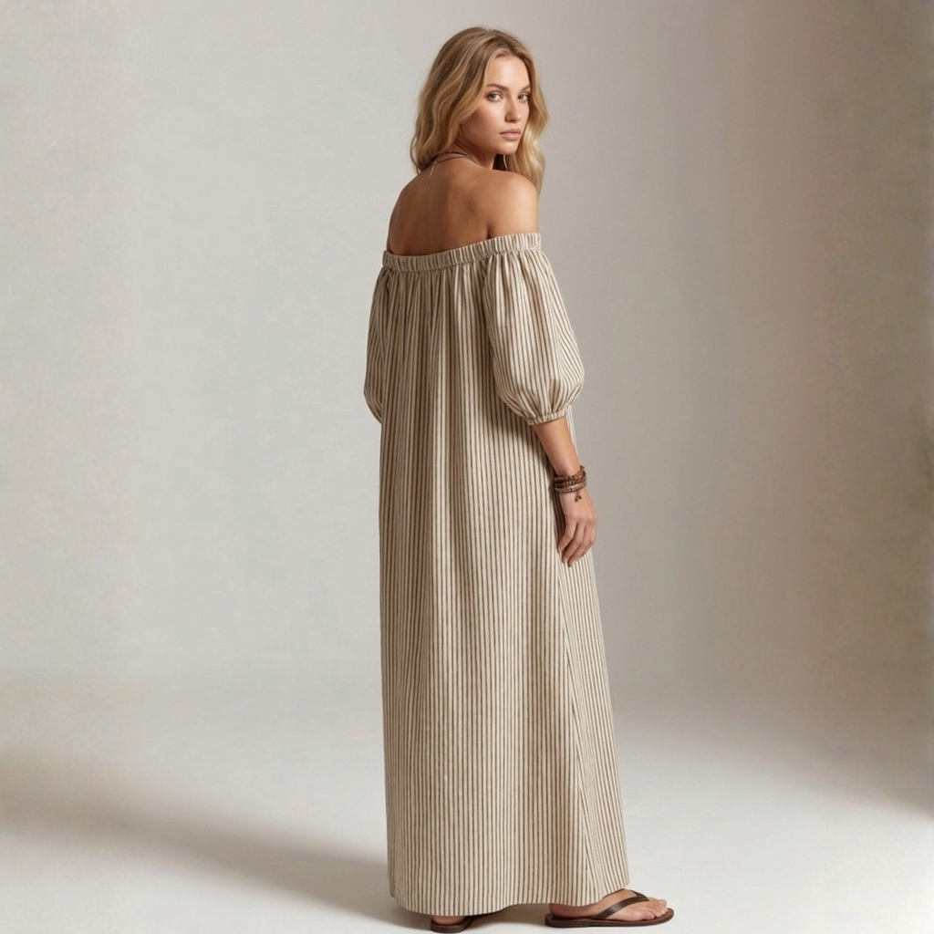 Aura - Vestito Maxi in Lino e Cotone