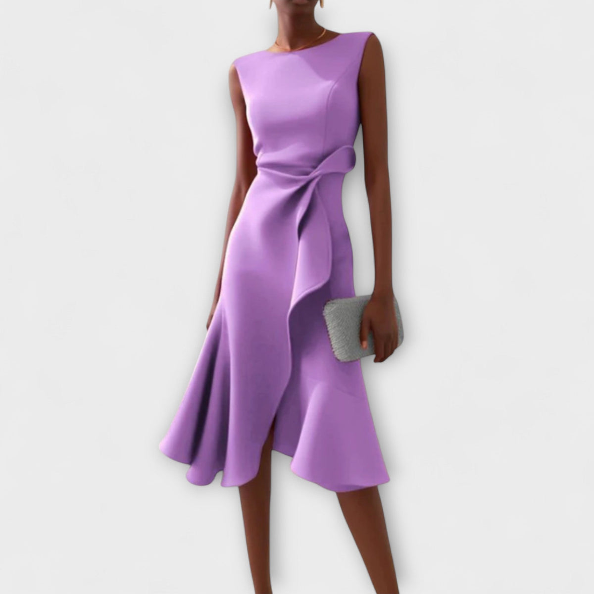 Juliette – Abito Midi Asimmetrico con Drappeggio