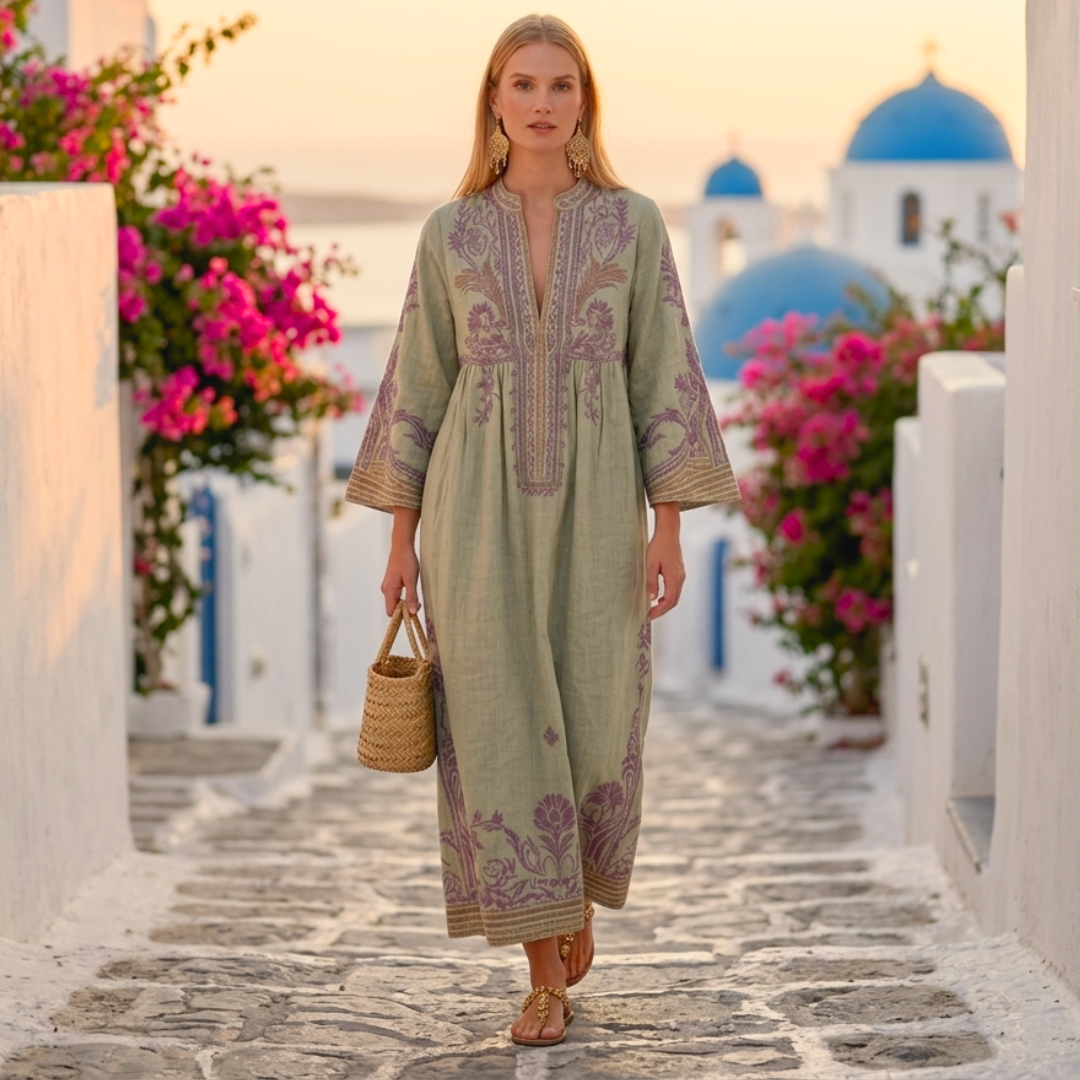 Ariadne - Abito boho con ricami