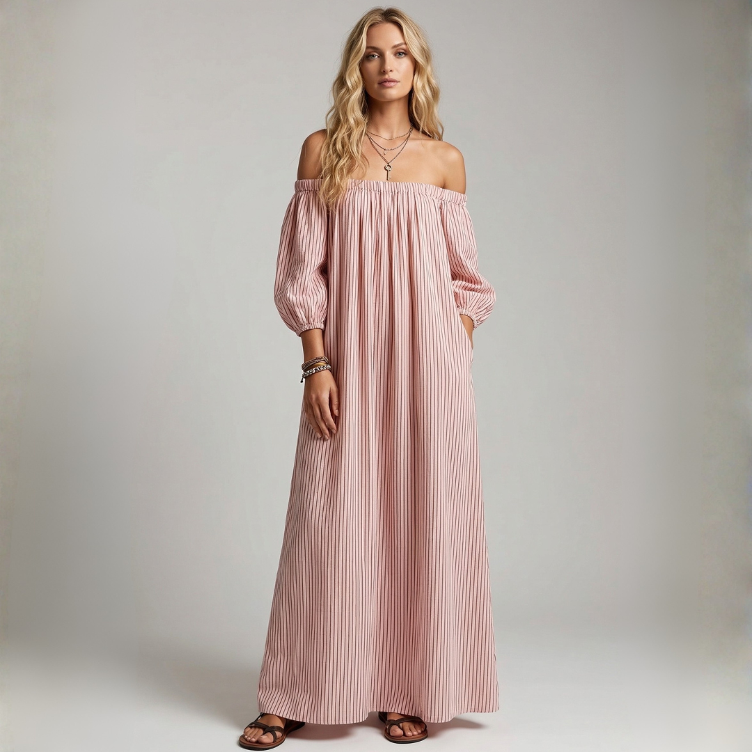 Aura - Vestito Maxi in Lino e Cotone