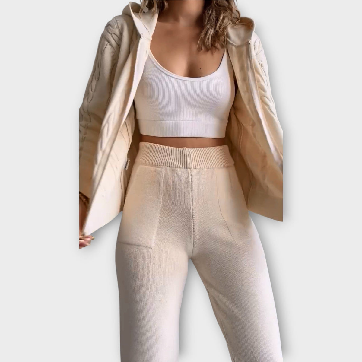 Set Maglione con Cappuccio e Giacca