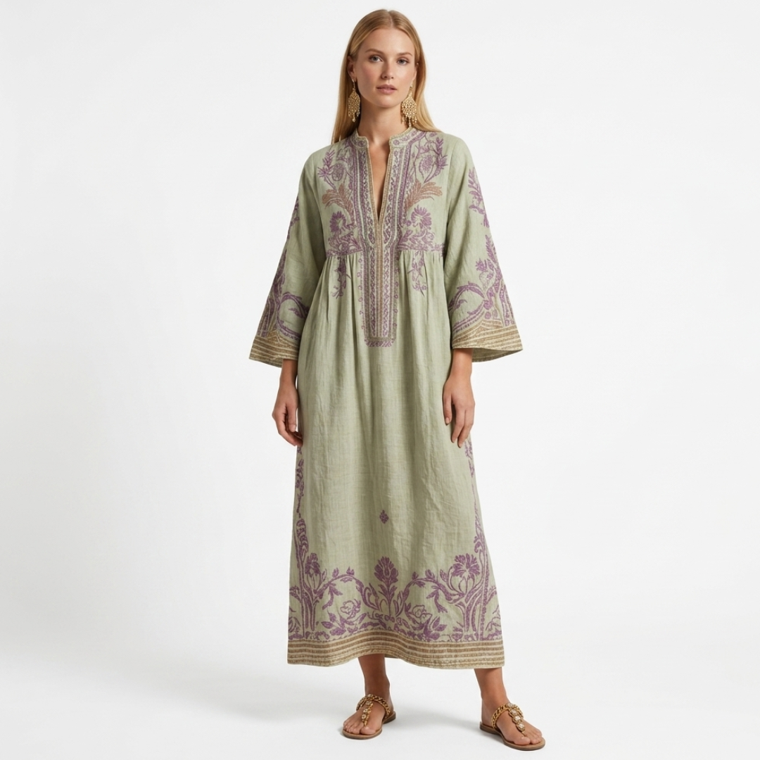 Ariadne - Abito boho con ricami