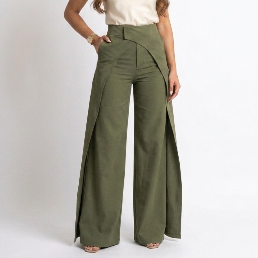 Elaine - Pantaloni donna a vita alta