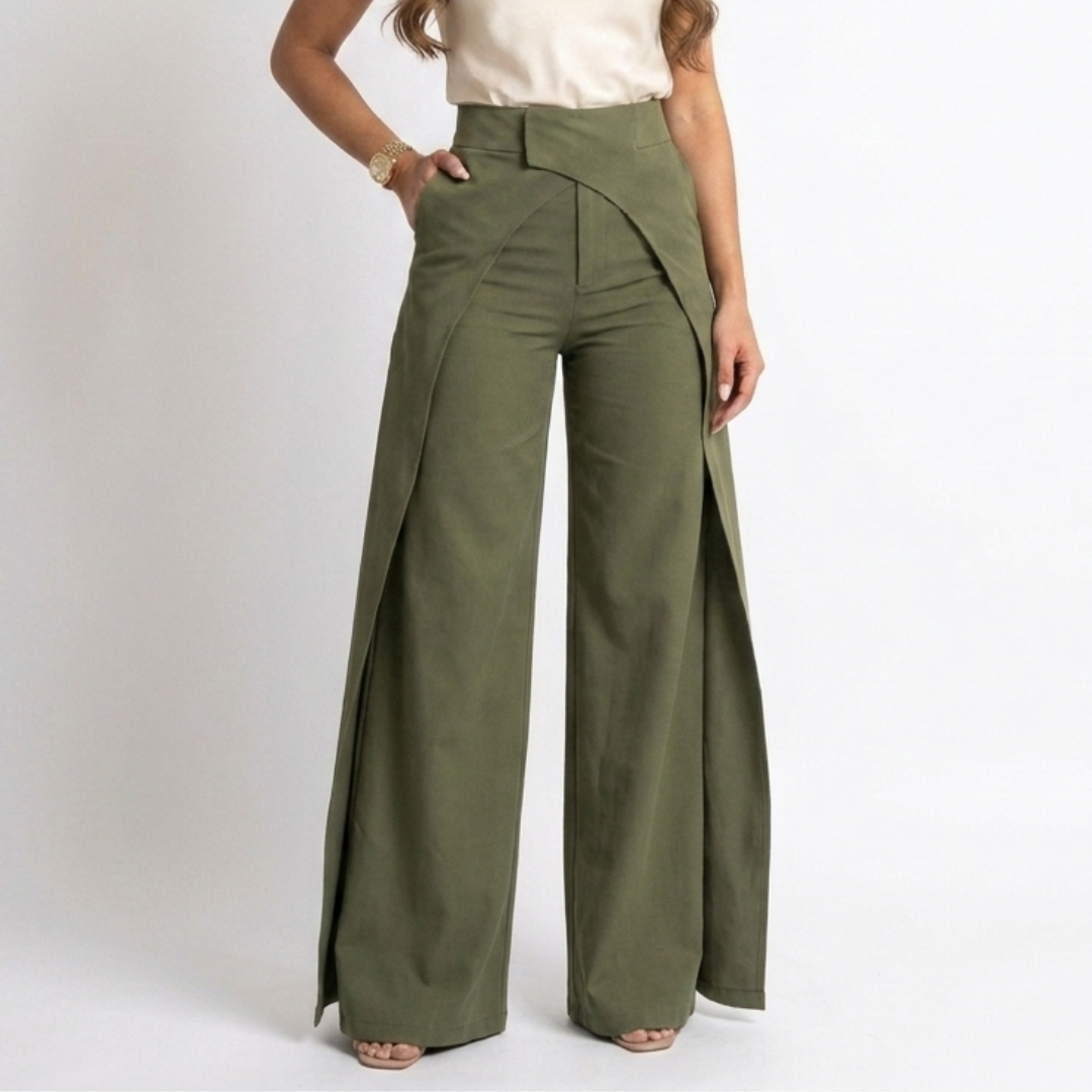 Elaine - Pantaloni donna a vita alta