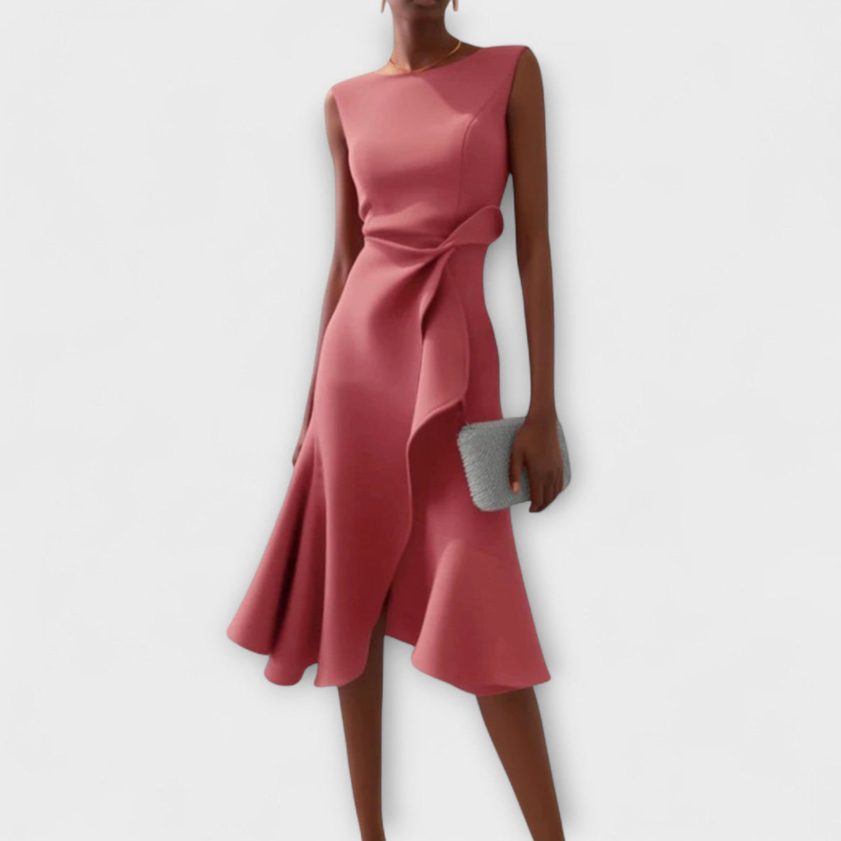 Juliette – Abito Midi Asimmetrico con Drappeggio