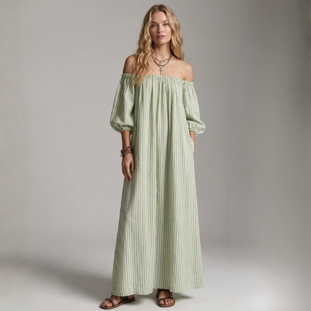Aura - Vestito Maxi in Lino e Cotone
