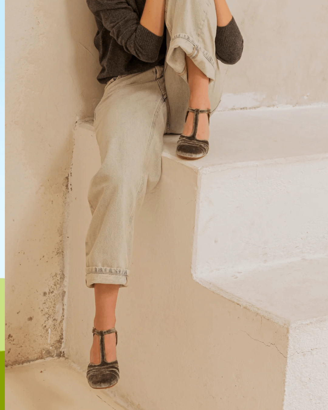 Persefone - Scarpe con cinturino a forma di T