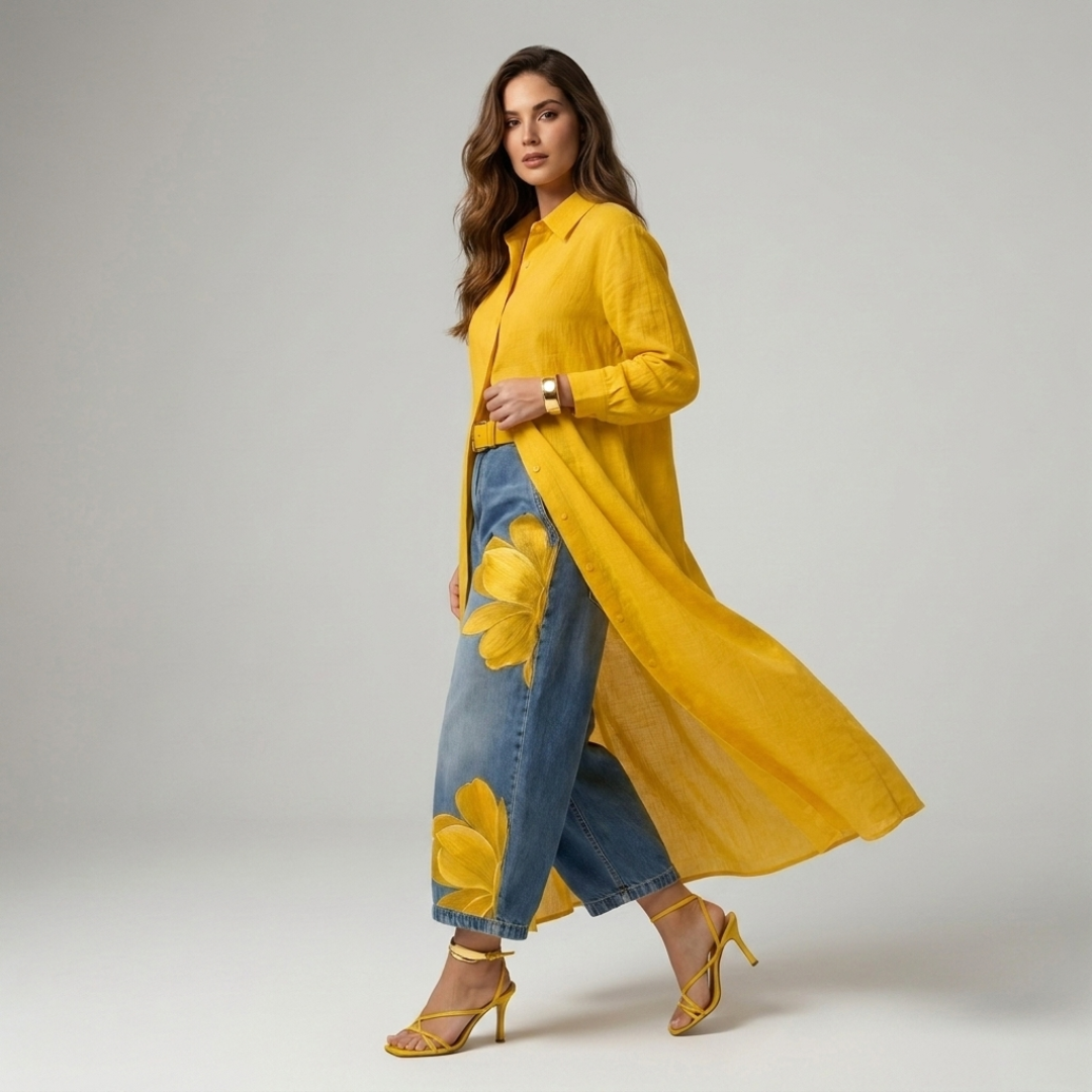 Ariana - Set pantalone e camicia a manica lunga