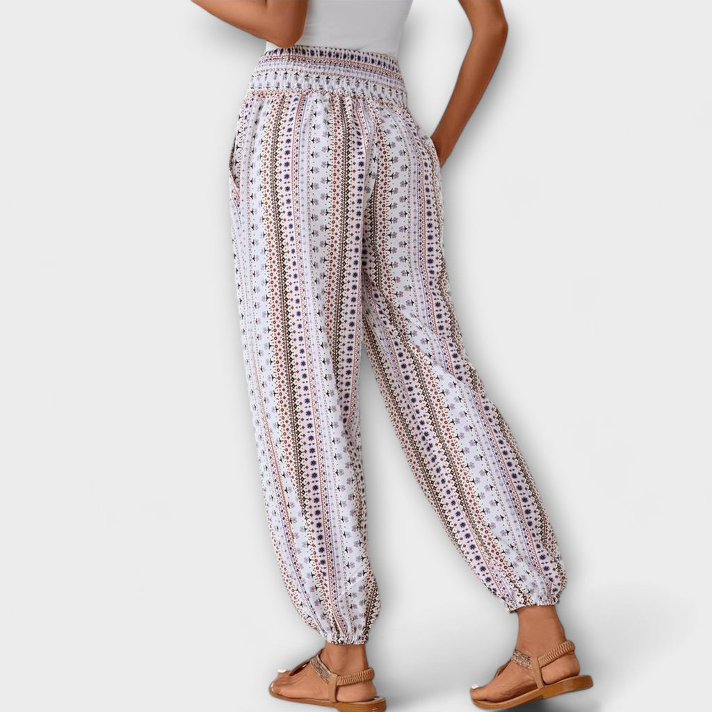 Pantaloni con Motivo Etnografico