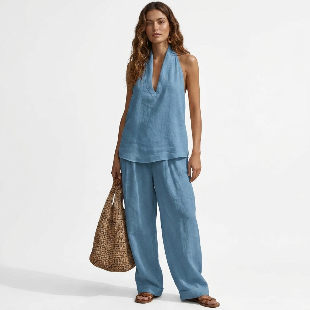 Electra – Set di due pezzi con scollatura a V