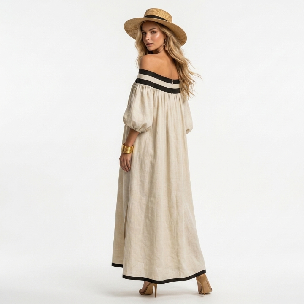 Aspasia - Vestito lungo con vestibilità comoda