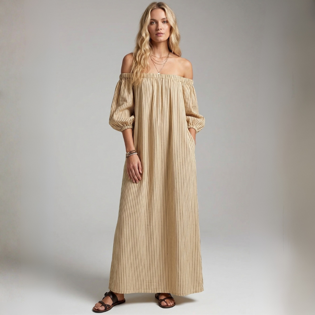Aura - Vestito Maxi in Lino e Cotone