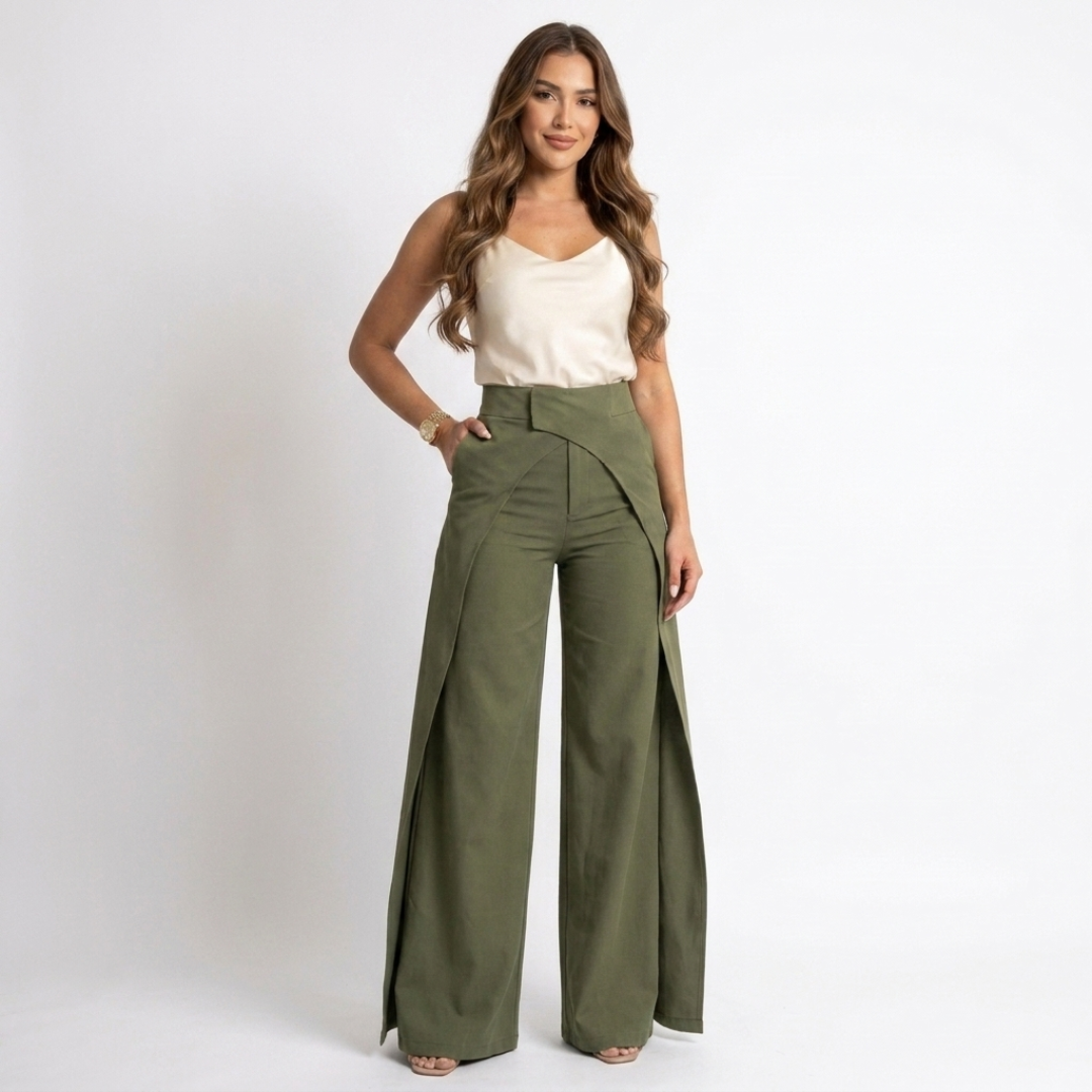 Elaine - Pantaloni donna a vita alta