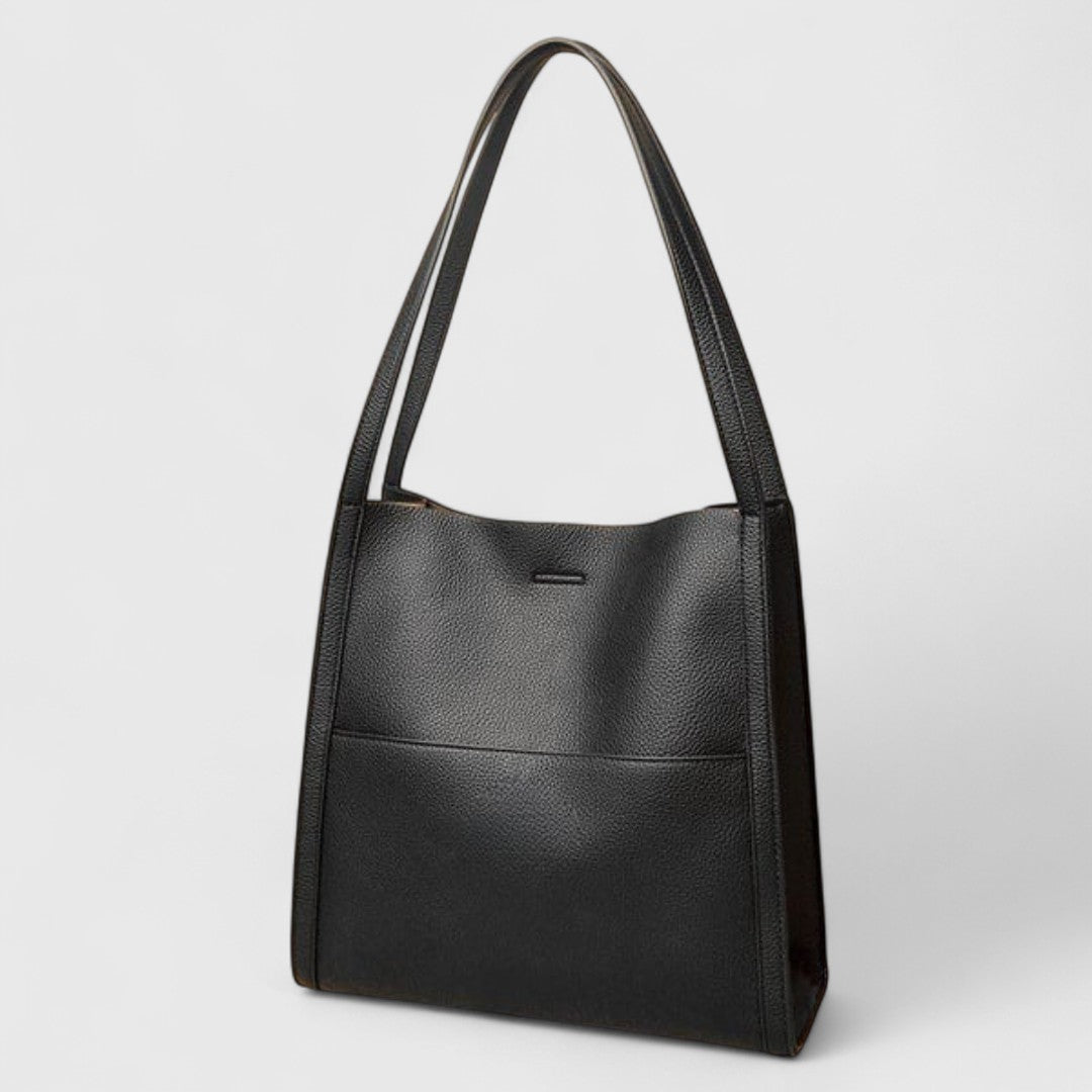 Plousia - Borsa a tracolla in pelle dal design semplice ed elegante