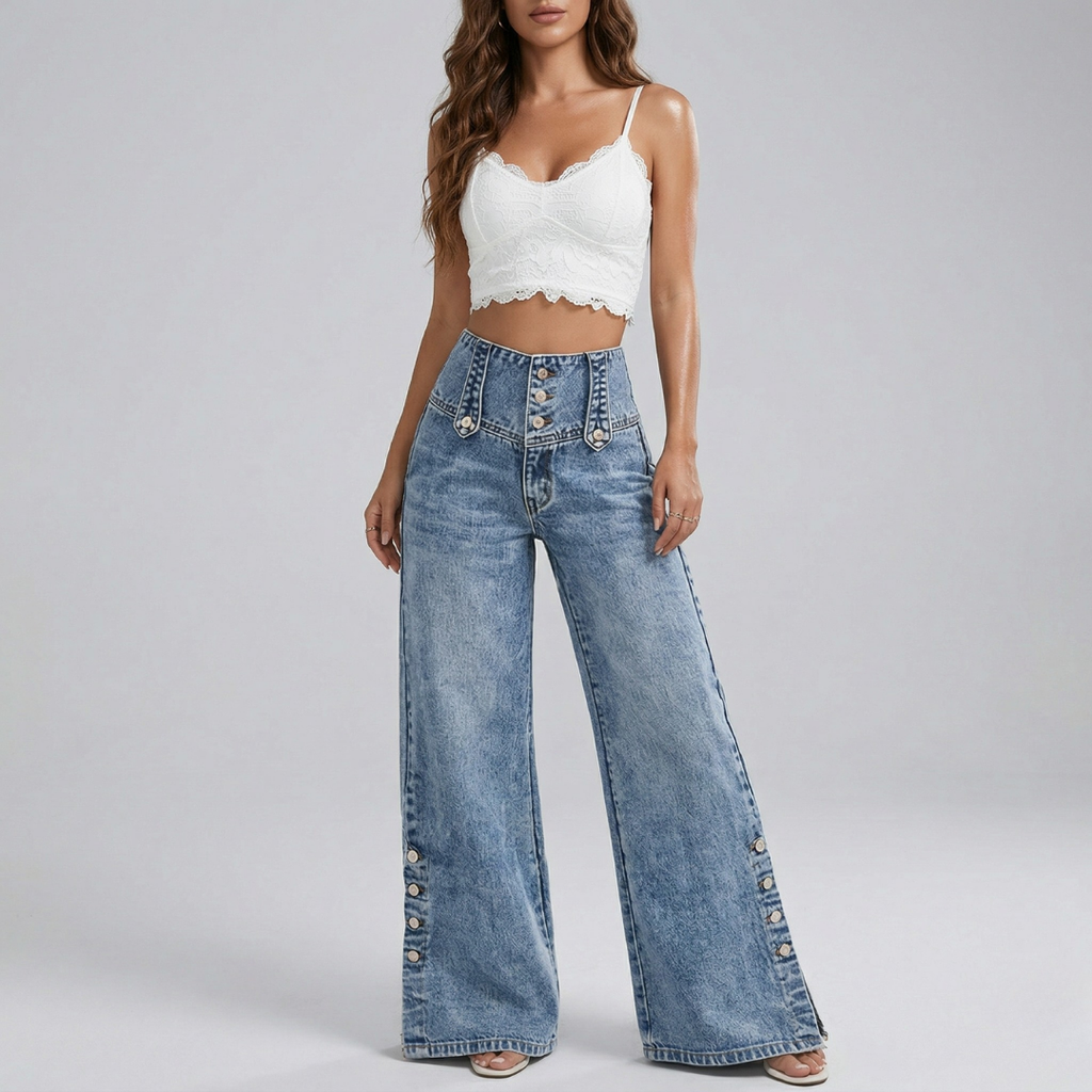 Lara - Jeans da donna a vita alta