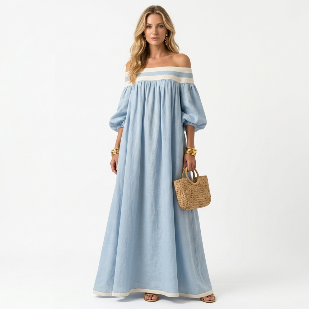 Aspasia - Vestito lungo con vestibilità comoda