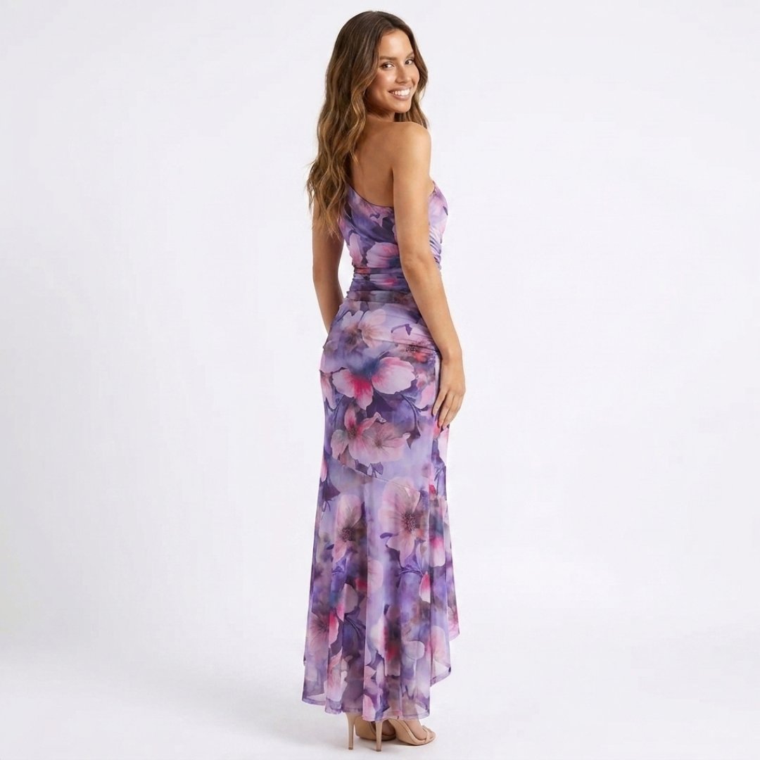 Melina - Vestito con spalla plissettata