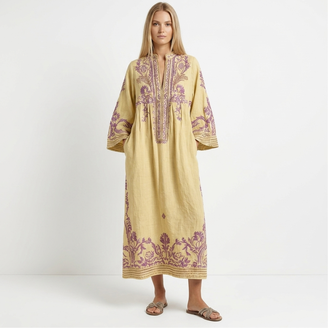 Ariadne - Abito boho con ricami
