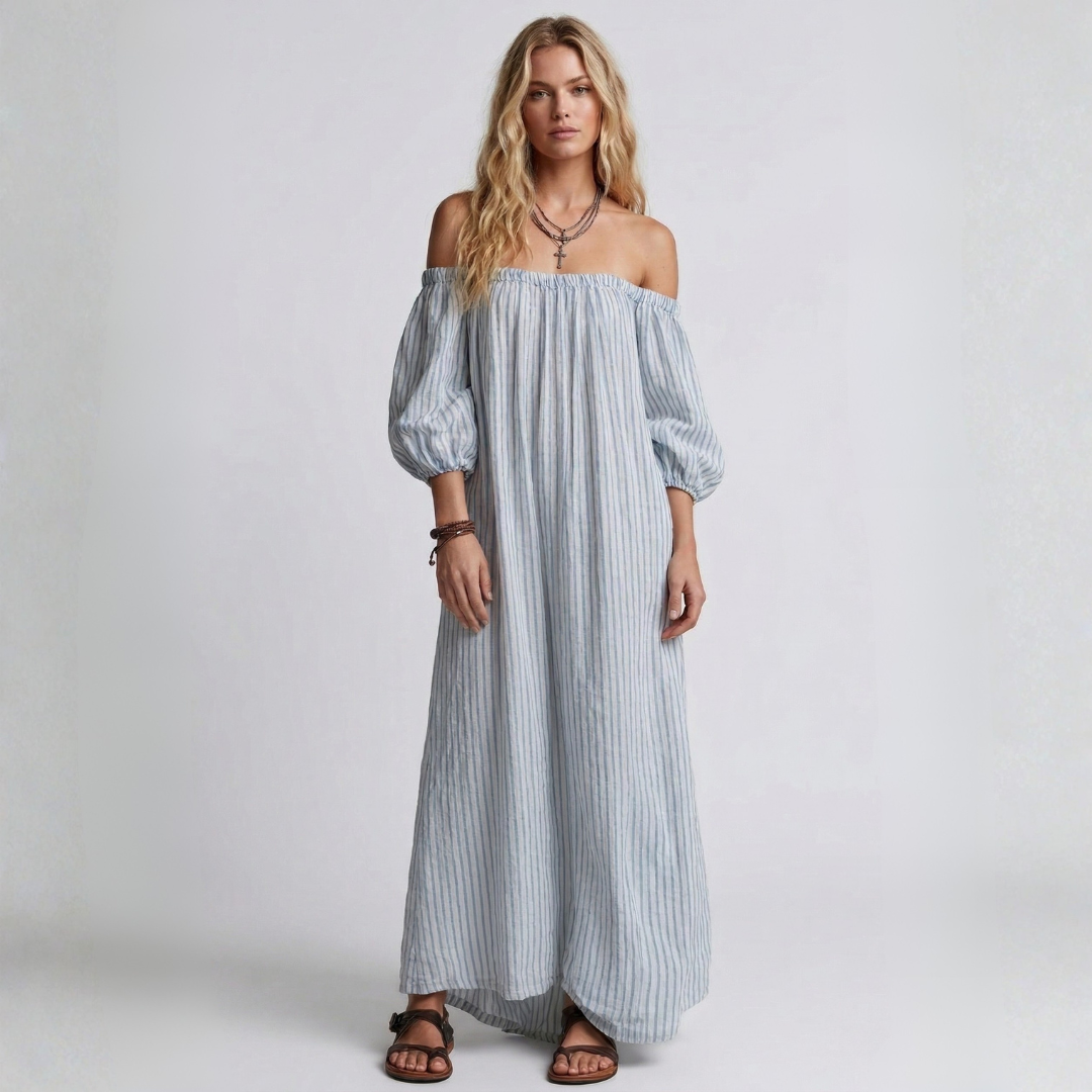 Aura - Vestito Maxi in Lino e Cotone