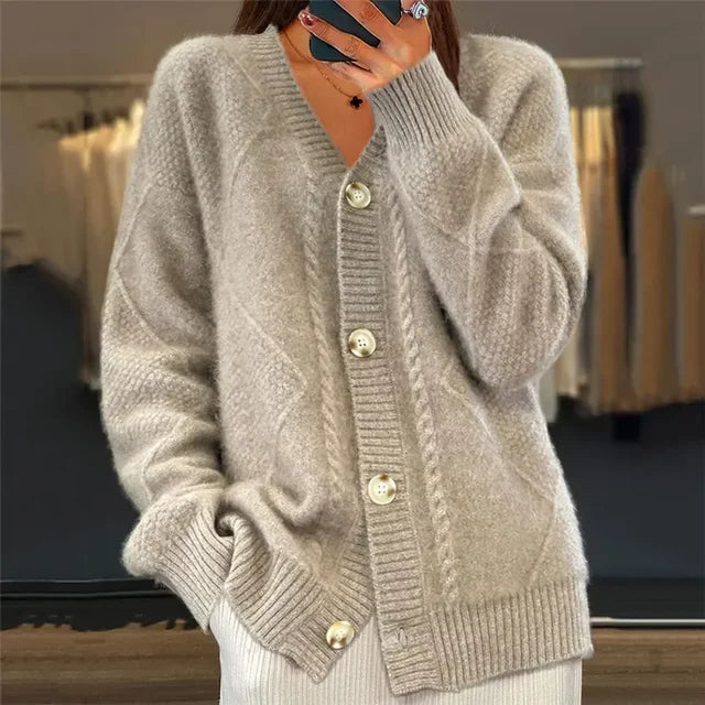 Лена | Мек кардиган с копчета