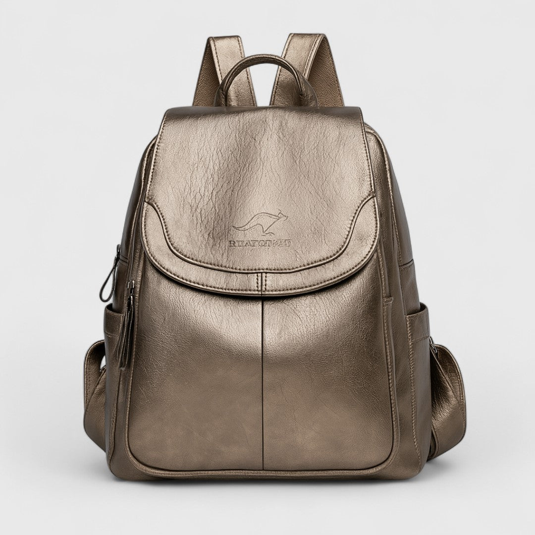 Callisto - Zaino in pelle con design e stile obiettivo