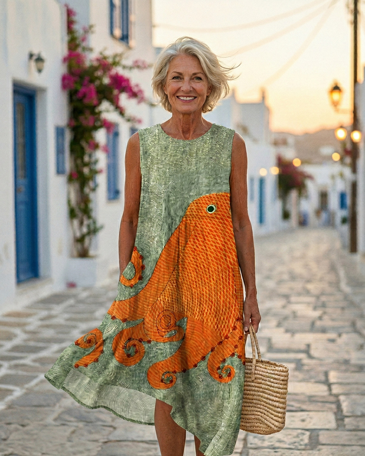 Danae | Abito Midi Oceanico