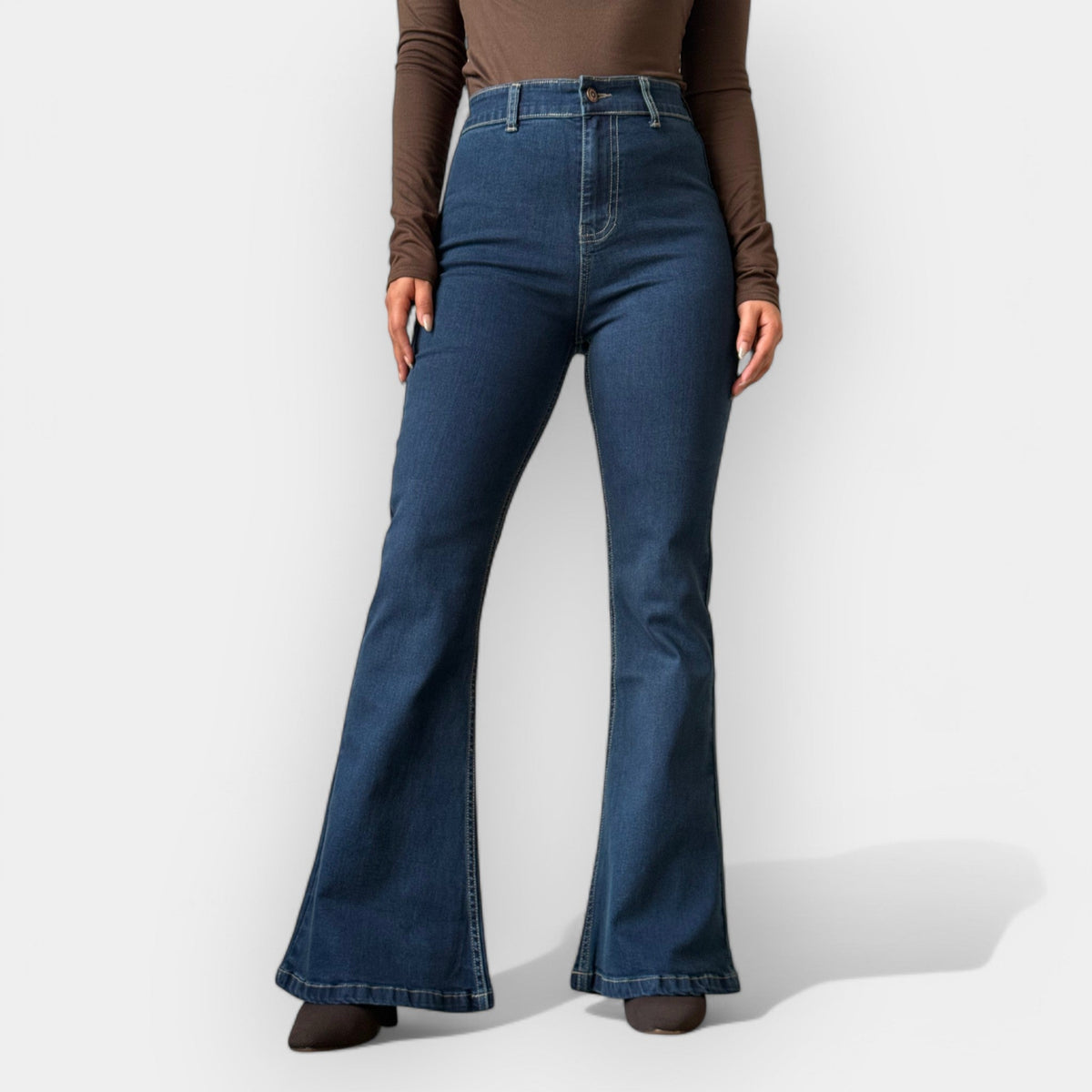 Jeans Flare a Vita Alta