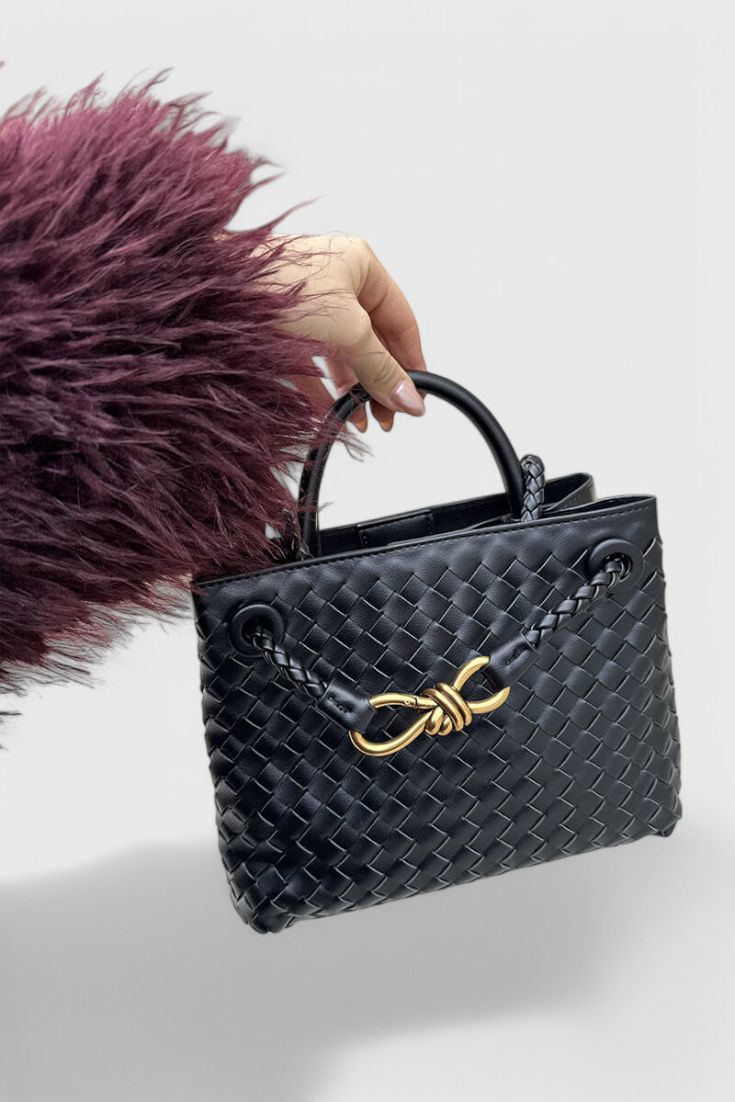 Borsa Giornaliera Intrecciata Indigo