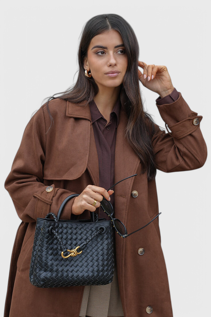 Borsa Giornaliera Intrecciata Indigo