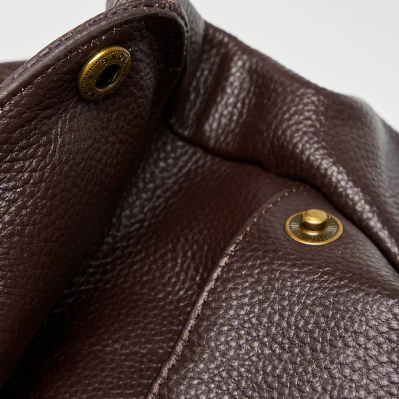Adriani - Borsa minimalista in vera pelle morbida retrò per uso quotidiano