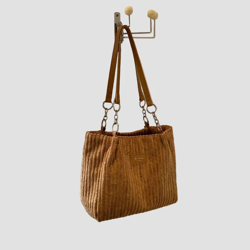 Xella - Borsa a Spalla in Velluto Morbido
