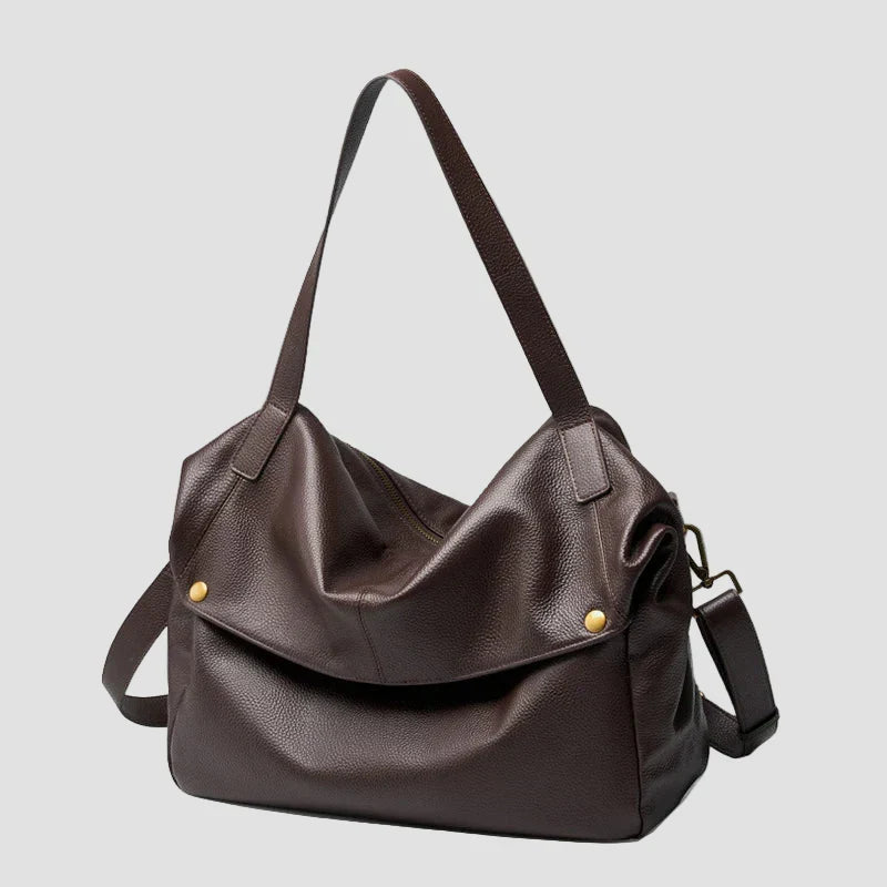 Adriani - Borsa minimalista in vera pelle morbida retrò per uso quotidiano