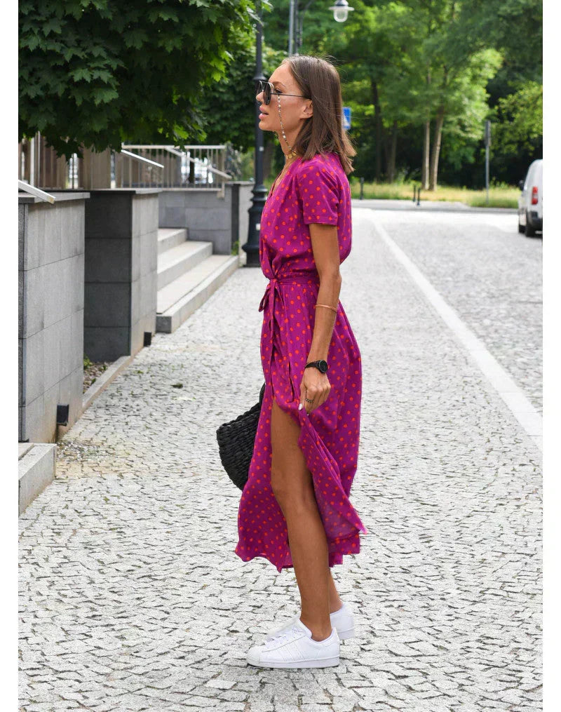 YARA | Abito elegante con linea incrociata e vestibilità flattering